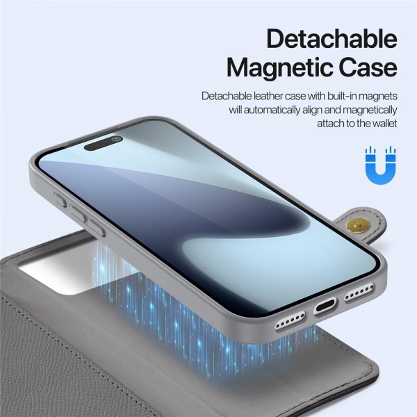 Dux Ducis iPhone 17 Pro Max Fodral 2-i-1 Lawa Series MagSafe Grå