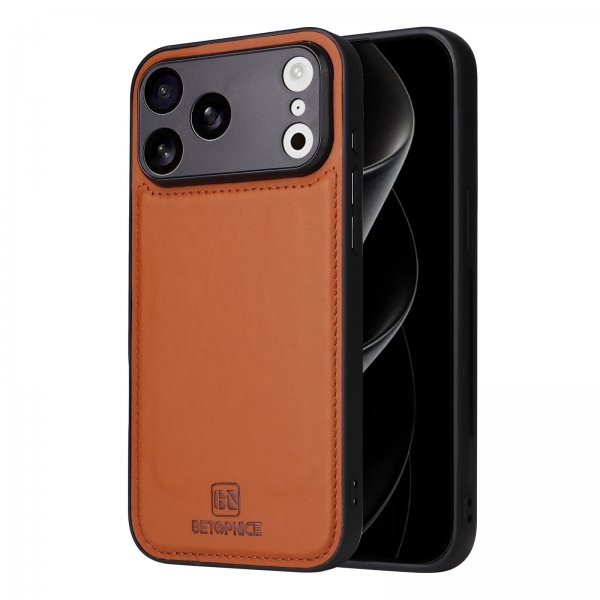 Betopnice iPhone 17 Pro Max Fodral med Löstagbart Skal 005 Brun