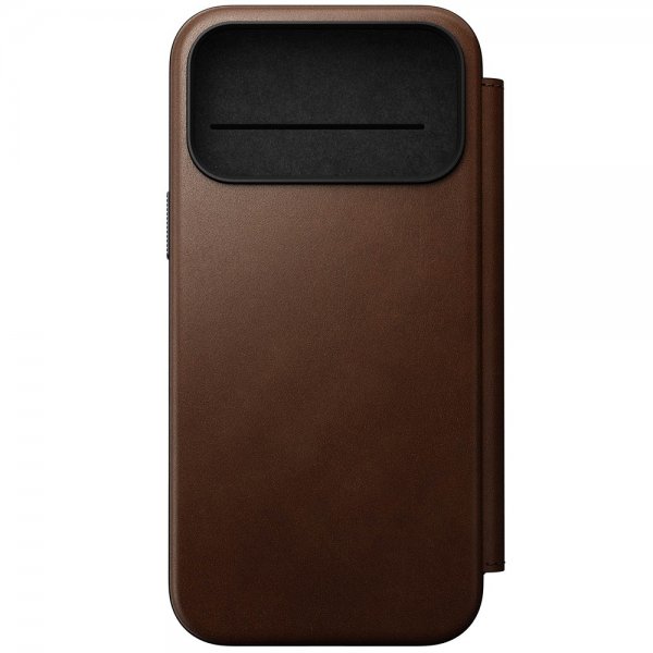 Nomad iPhone 17 Pro Max Fodral Modern Leather Folio Brun