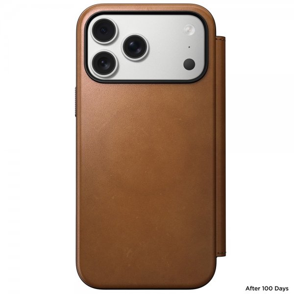 Nomad iPhone 17 Pro Max Fodral Modern Leather Folio English Tan