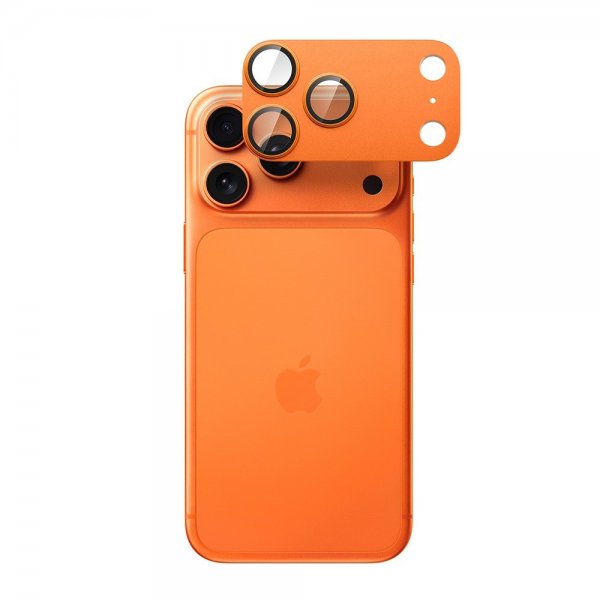 Spigen iPhone 17 Pro Max Kameraskydd Glas.tR EZ Fit Optik Pro XL Orange