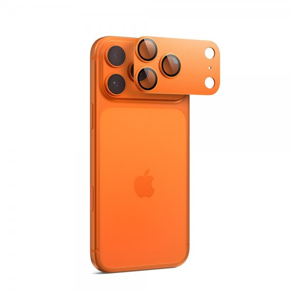 Spigen iPhone 17 Pro Max Kameraskydd Glas.tR EZ Fit Optik Pro XL Orange