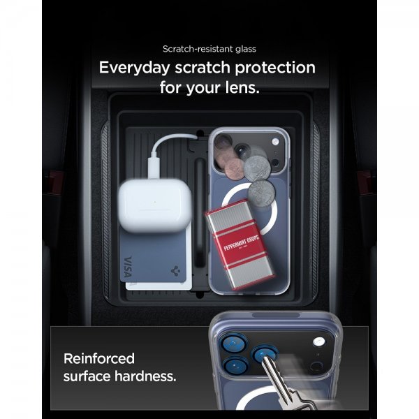 Spigen iPhone 17 Pro Max Kameraskydd Glas.tR EZ Fit Optik Pro XL Svart