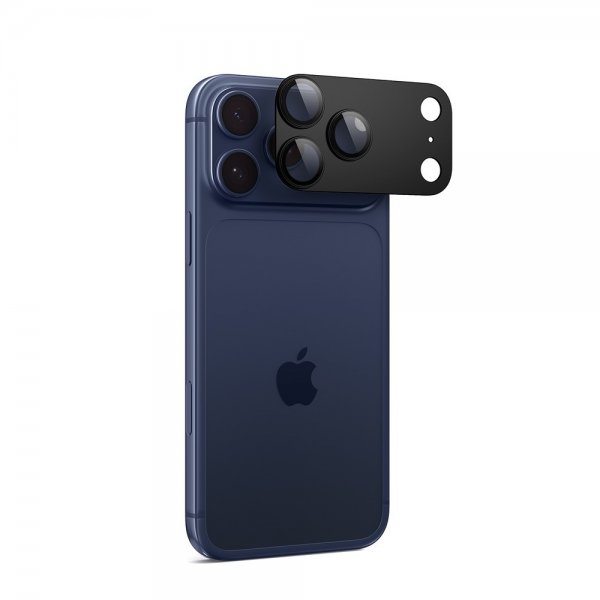 Spigen iPhone 17 Pro Max Kameraskydd Glas.tR EZ Fit Optik Pro XL Svart