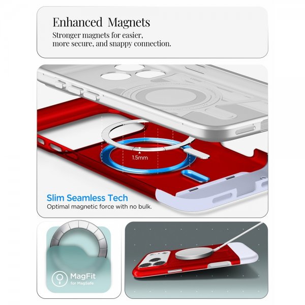 Spigen iPhone 17 Pro Max Skal Classic C1 MagFit Ruby