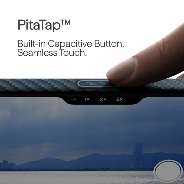 Pitaka iPhone 17 Pro Max Skal Edge Black/Blue Twill