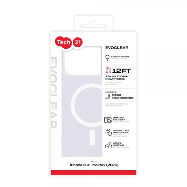 Tech21 iPhone 17 Pro Max Skal EvoClear MagSafe Transparent