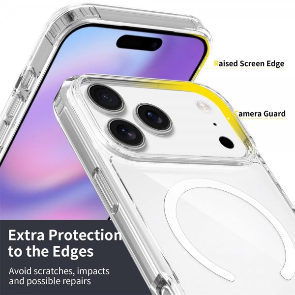 Nordic Covers iPhone 17 Pro Max Skal Feather Series MagSafe Transparent