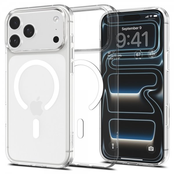 Spigen iPhone 17 Pro Max Skal Liquid Crystal MagFit Clear White
