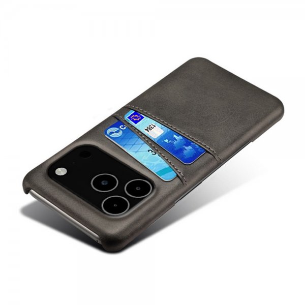 iPhone 17 Pro Max Skal med två Kortfack Svart