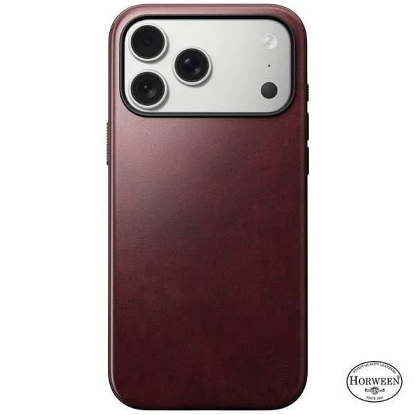 Nomad iPhone 17 Pro Max Skal Modern Leather Case Horween Burgundy