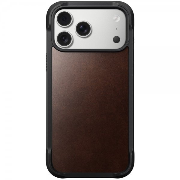 Nomad iPhone 17 Pro Max Skal Rugged Leather Case Horween Rustic Brown