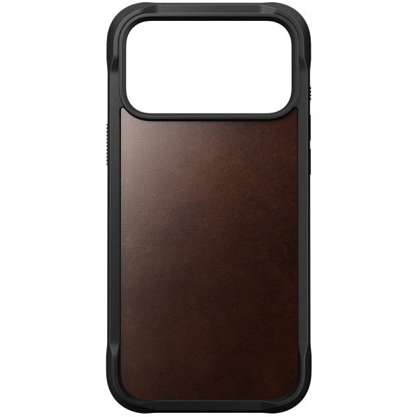 Nomad iPhone 17 Pro Max Skal Rugged Leather Case Horween Rustic Brown