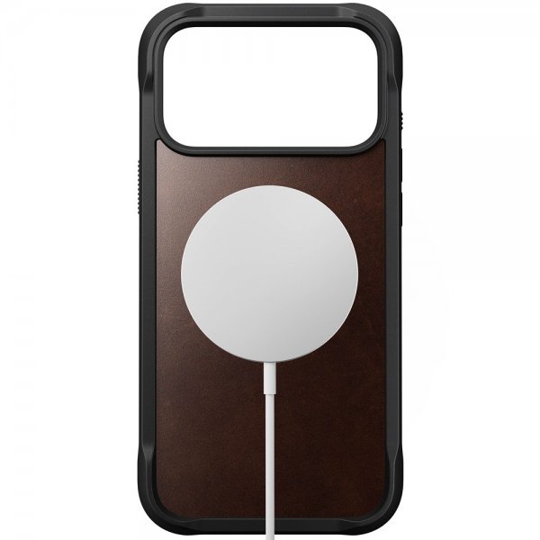 Nomad iPhone 17 Pro Max Skal Rugged Leather Case Horween Rustic Brown
