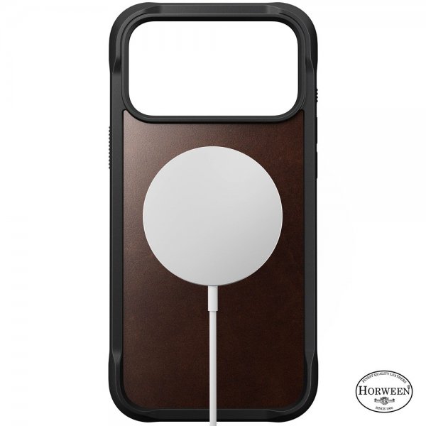 Nomad iPhone 17 Pro Max Skal Rugged Leather Case Horween Rustic Brown