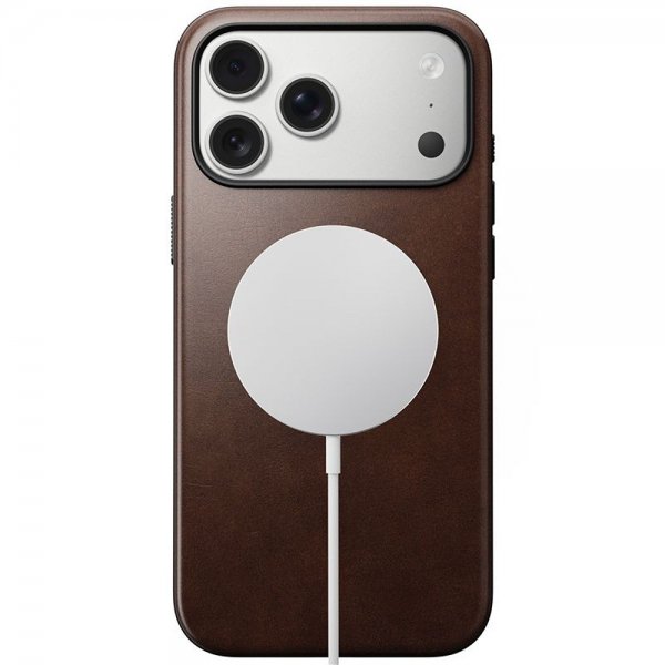 Nomad iPhone 17 Pro Max Skal Modern Leather Case Horween Rustic Brown