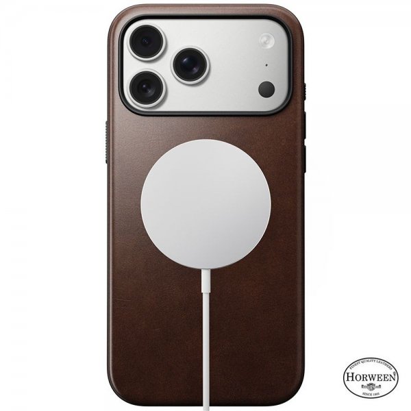 Nomad iPhone 17 Pro Max Skal Modern Leather Case Horween Rustic Brown