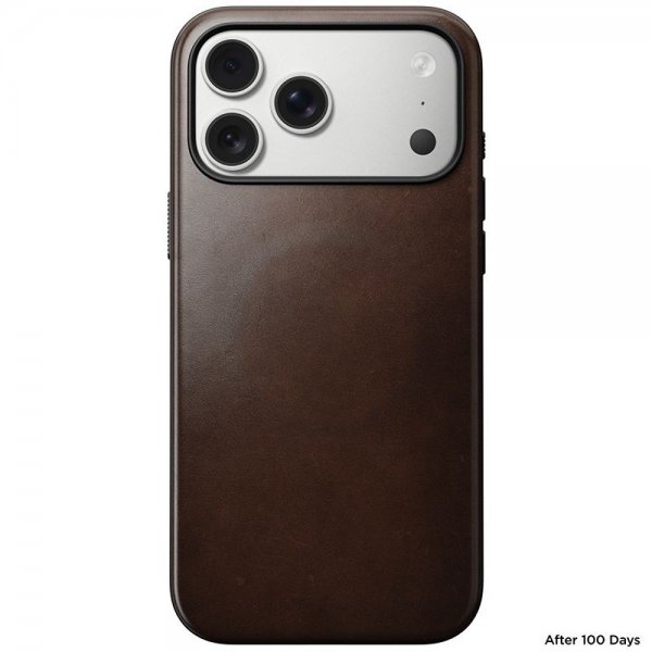 Nomad iPhone 17 Pro Max Skal Modern Leather Case Horween Rustic Brown