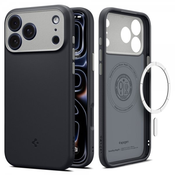 Spigen iPhone 17 Pro Max Skal Nano Pop MagFit Black Sesame