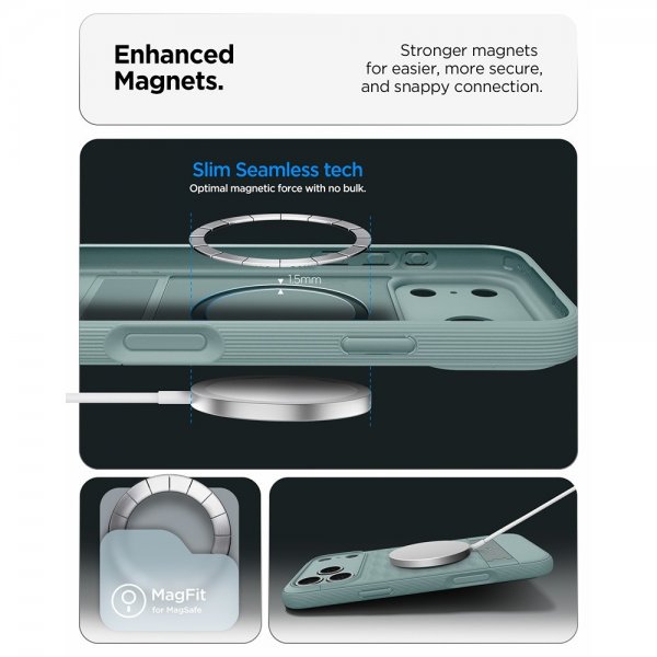 Spigen iPhone 17 Pro Max Skal Parallax S MagFit Sage Green