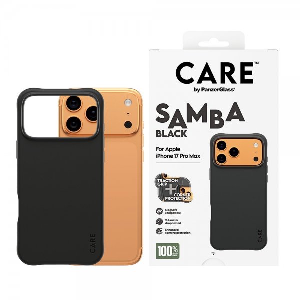 CARE by PanzerGlass iPhone 17 Pro Max Skal Samba MagSafe Svart
