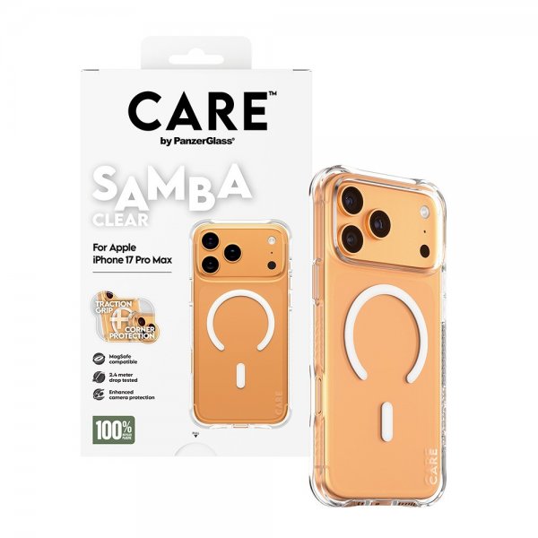 CARE by PanzerGlass iPhone 17 Pro Max Skal Samba MagSafe Transparent
