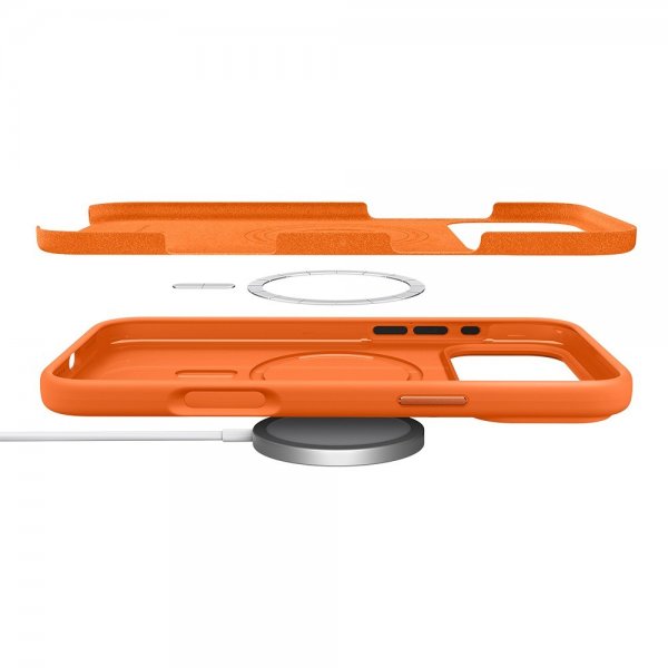 Spigen iPhone 17 Pro Max Skal Silicone Fit MagFit Cosmic Orange