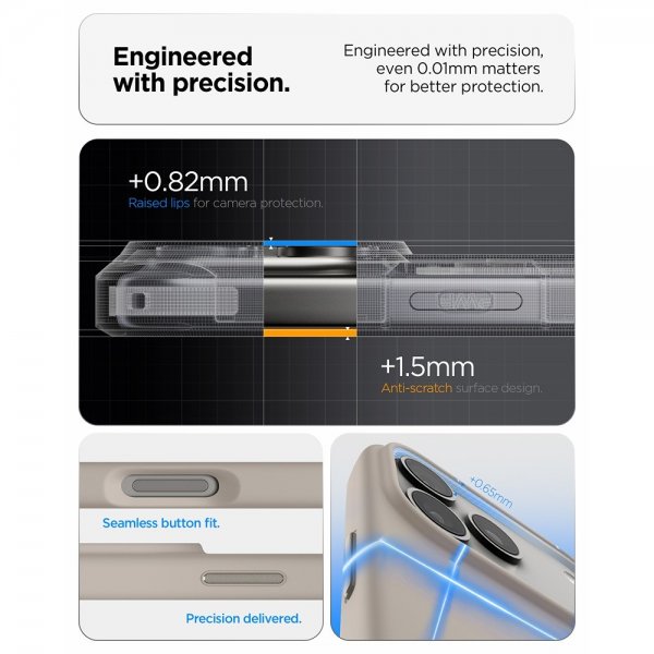 Spigen iPhone 17 Pro Max Skal Silicone Fit MagFit Stone