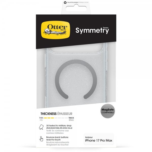 Otterbox iPhone 17 Pro Max Skal Symmetry Clear MagSafe Stardust