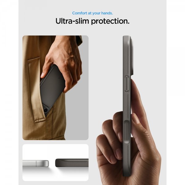 Spigen iPhone 17 Pro Max Skal Thin Fit MagFit Gunmetal