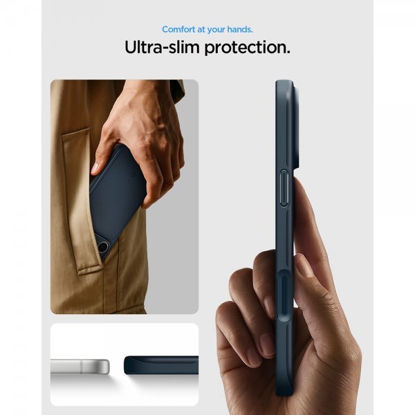 Spigen iPhone 17 Pro Max Skal Thin Fit MagFit Metal Slate