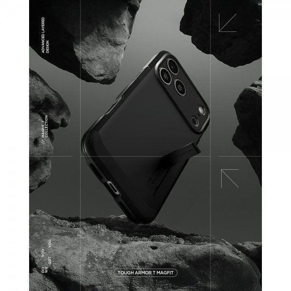 Spigen iPhone 17 Pro Max Skal Tough Armor T MagFit Svart