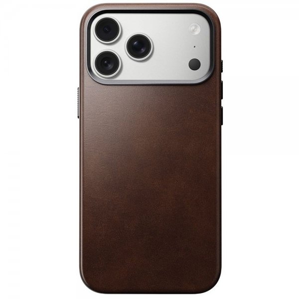 Nomad iPhone 17 Pro Max Skal Traditional Leather Case Horween Rustic Brown