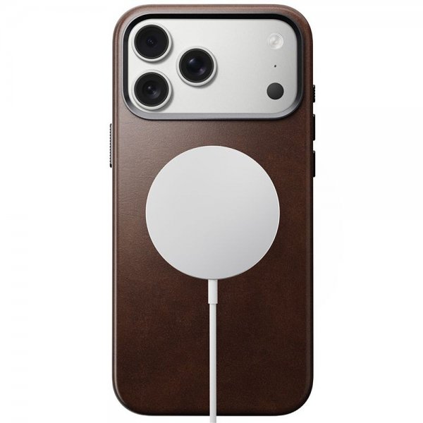 Nomad iPhone 17 Pro Max Skal Traditional Leather Case Horween Rustic Brown