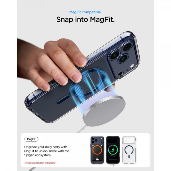 Spigen iPhone 17 Pro Max Skal Ultra Hybrid MagFit Clear Deep Blue