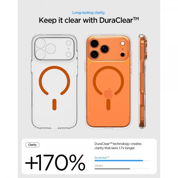 Spigen iPhone 17 Pro Max Skal Ultra Hybrid MagFit Clear Orange
