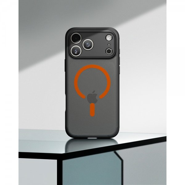 Spigen iPhone 17 Pro Max Skal Ultra Hybrid MagFit Frost Black Orange