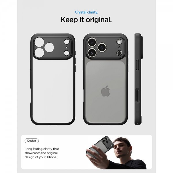 Spigen iPhone 17 Pro Max Skal Ultra Hybrid Matte Black