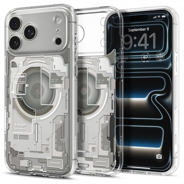 Spigen iPhone 17 Pro Max Skal Ultra Hybrid Zero One MagFit Natural Titanium