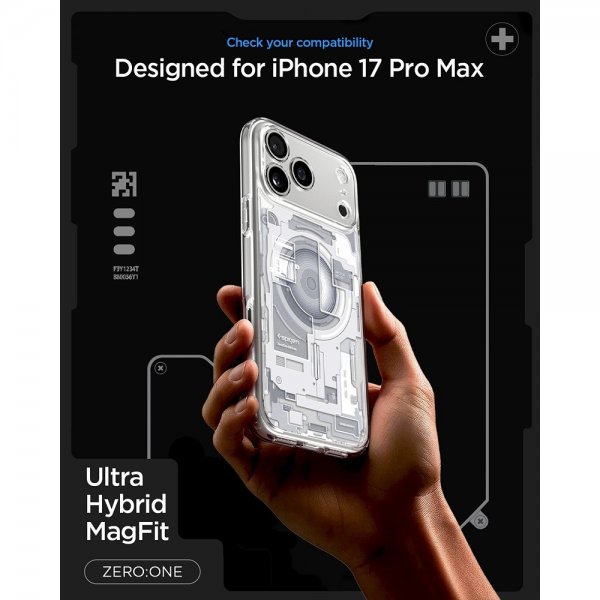 Spigen iPhone 17 Pro Max Skal Ultra Hybrid Zero One MagFit Vit