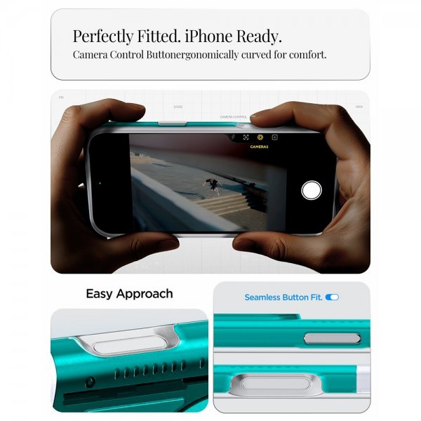 Spigen iPhone 17 Pro Skal Classic C1 MagFit Bondi Blue