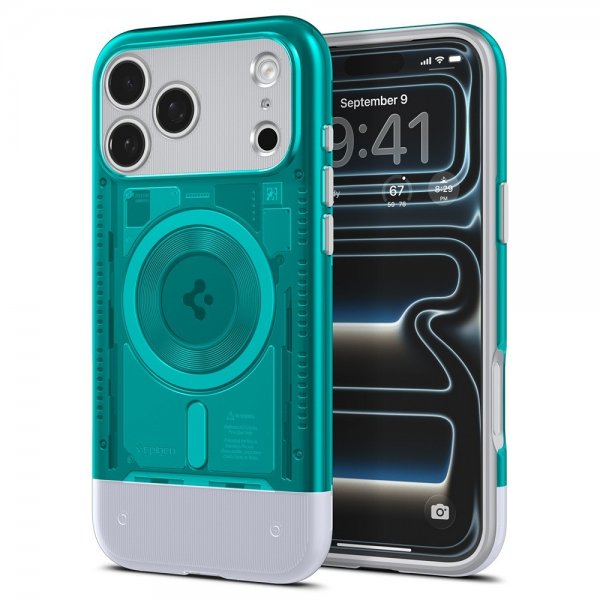 Spigen iPhone 17 Pro Skal Classic C1 MagFit Bondi Blue