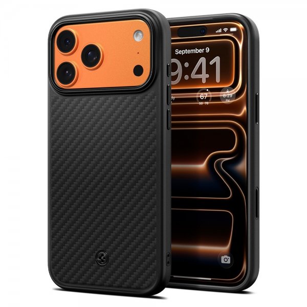 Spigen iPhone 17 Pro Skal Enzo Aramid T MagFit Svart
