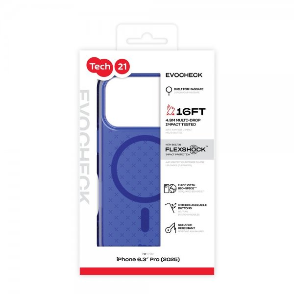 Tech21 iPhone 17 Pro Skal EvoCheck MagSafe Electric Blue