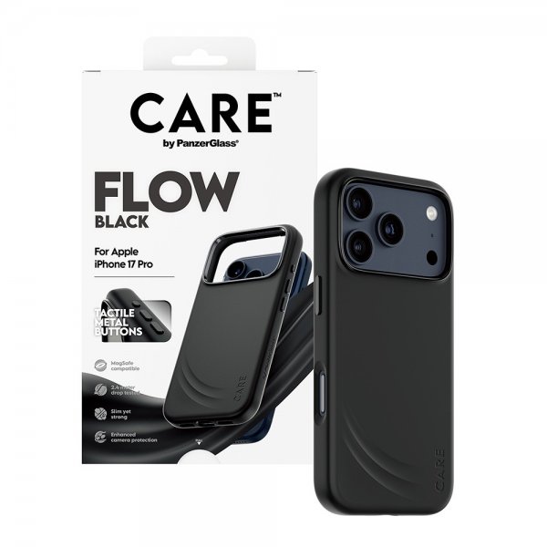 CARE by PanzerGlass iPhone 17 Pro Skal Flow MagSafe Svart