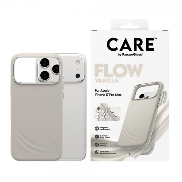 CARE by PanzerGlass iPhone 17 Pro Max Skal Flow MagSafe Vanilla