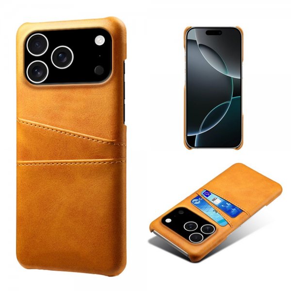 iPhone 17 Pro Skal med två Kortfack Ljusbrun