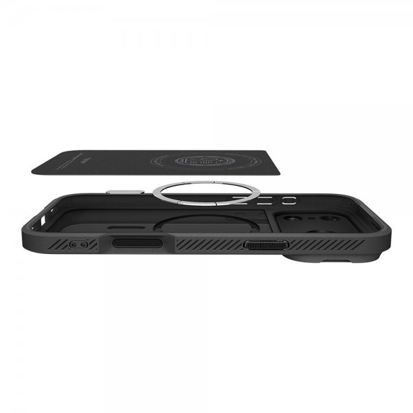 Spigen iPhone 17 Pro Skal Optik Armor MagFit Svart