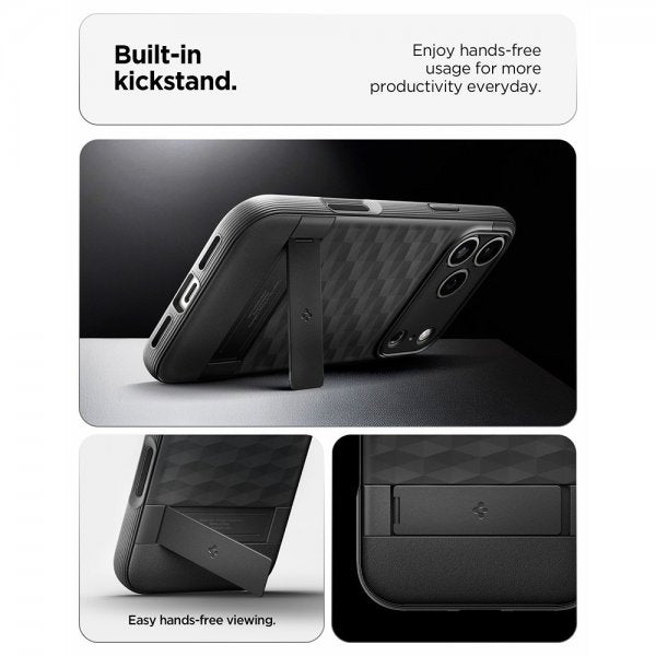 Spigen iPhone 17 Pro Skal Parallax S MagFit Matte Black