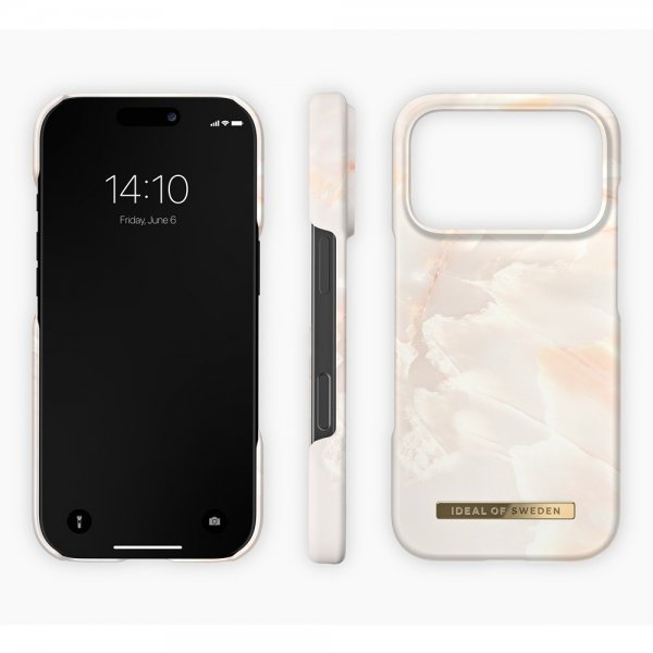 Ideal of Sweden iPhone 17 Pro Skal Printed Case MagSafe Rose Pearl Marble